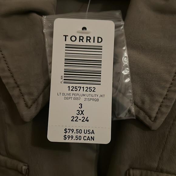 Torrid Twill Peplum Utility - Picture 5 of 11